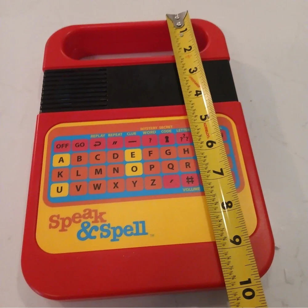 Speak & Spell Electronic Game Tested Works Spelling Red Yellow Retro 80s
